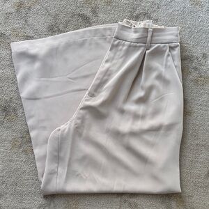 Amazon Women's Light Taupe Pleated Dress Trousers